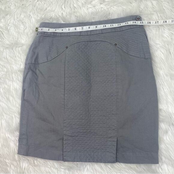 Anthropologie Leifsdottir Alicante Quilted Pencil Skirt Gray Size 6 NWT - Picture 12 of 14